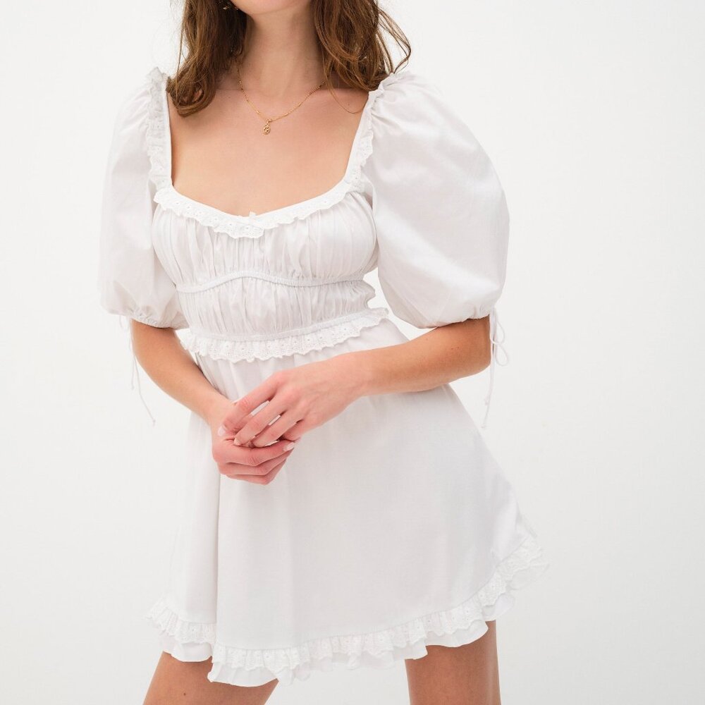 For Love And Lemons White Mini Dress